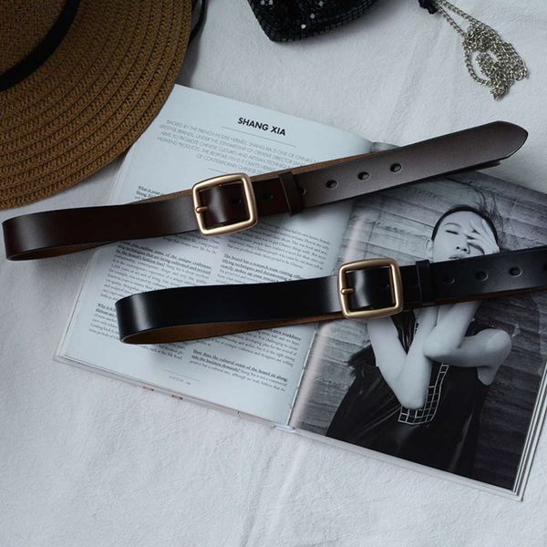 

black belt, women's cool, windnet red, korean version, simple and versatile belt with dress decoration, Black;brown