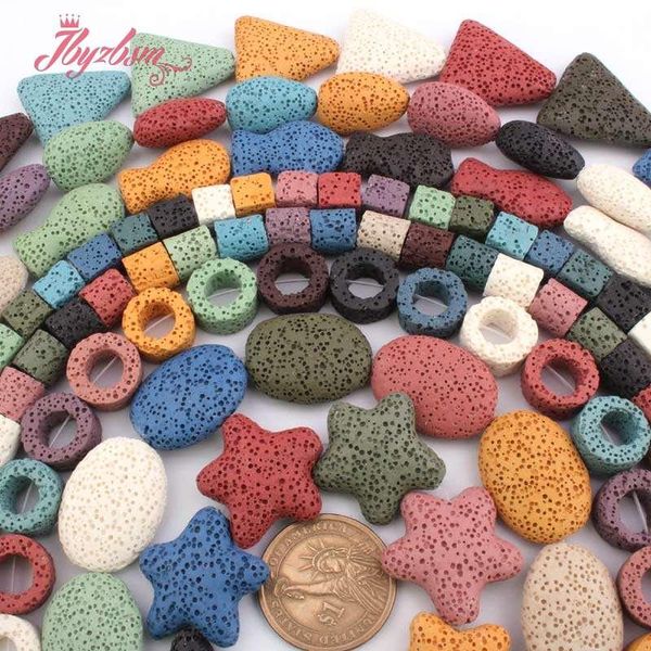 

multicolor лава из бисера природного камня шарики для ювелирных изделий diy ожерелья bracelats серьги моды making завернутых 15" бесплатная