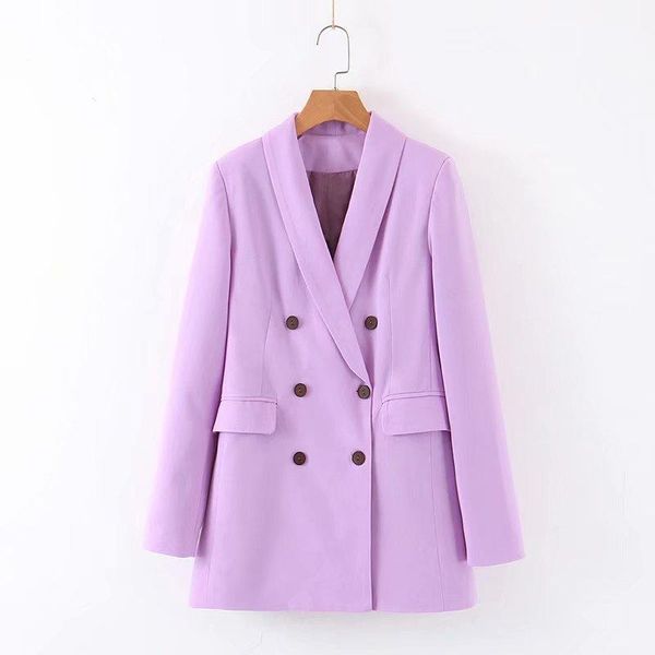 

women's suits & blazers 2021 fashion women purple blazer long sleeve korea style female office ladies arrival autumn outwear sl, White;black
