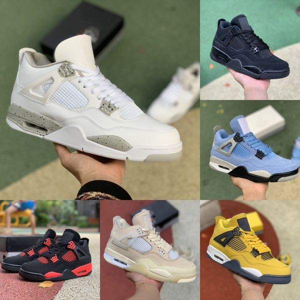 

lightning 4 4s basketball shoes jumpman university blue mens black cement cat cream sail white oreo bred jordÃ¡n what the pine green court pu