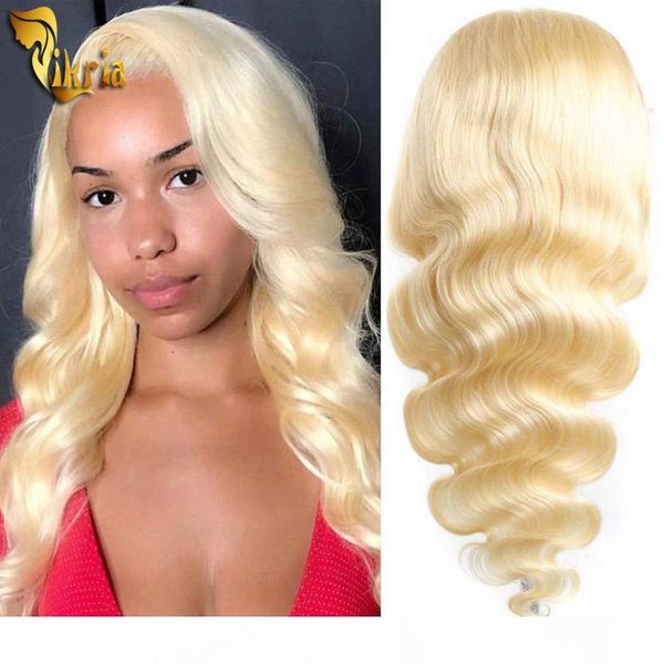 

613 blonde body wave 13x4 lace front human hair wigs full lace wigs 100%unprocessed brazilian remy hair pre plucked hairline with baby hair, Black;brown