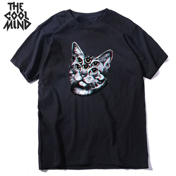 

cool dizzy cat print men t shirt casual 3 eyes cat print men tshirt summer o-neck t-shirt men tee shirt sport hooded sweatshirt hoodie