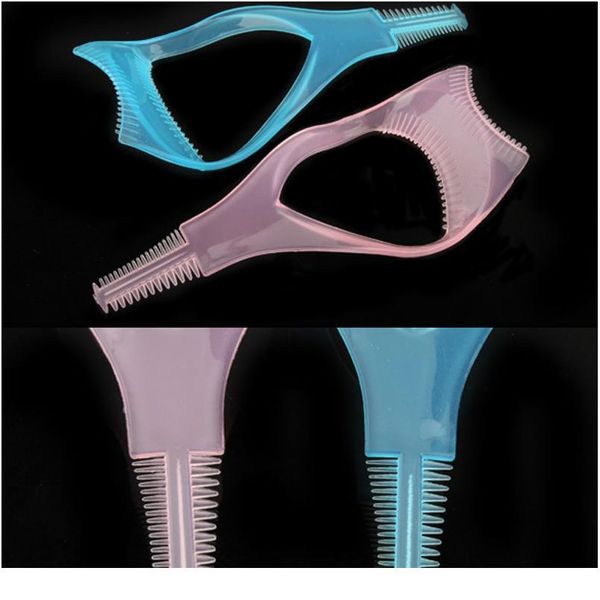 

1 pc 3 in 1 mascara eyelash brush curler grooming lash and brows comb multifunction cosmetic tool make up eyelash l sqcoac, Silver