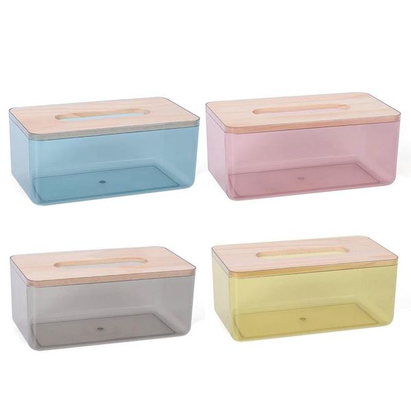 

household kitchen living room large transparent tissue box bedroom plastic tissue storage box