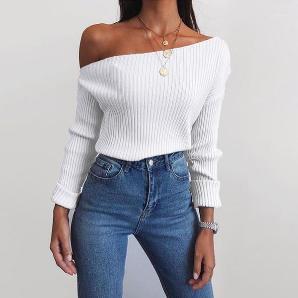 

knitted sweater with sloping collar1, White;black