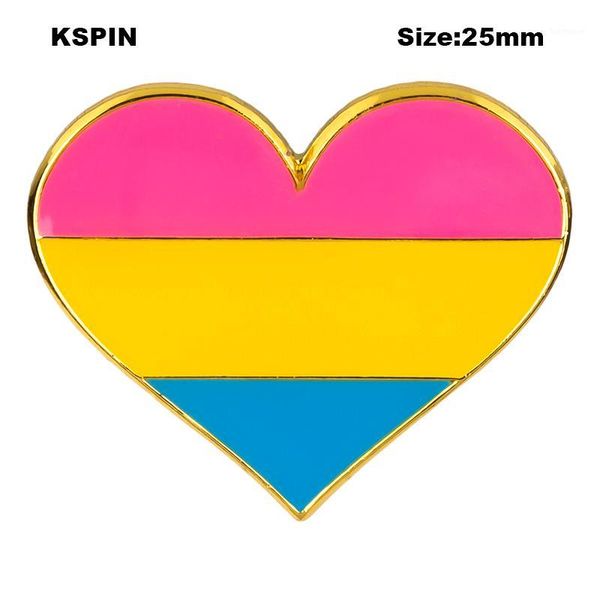 

pansexual pride heart shaped flag lapel pin badge pin brooch icons xy06241, Gray