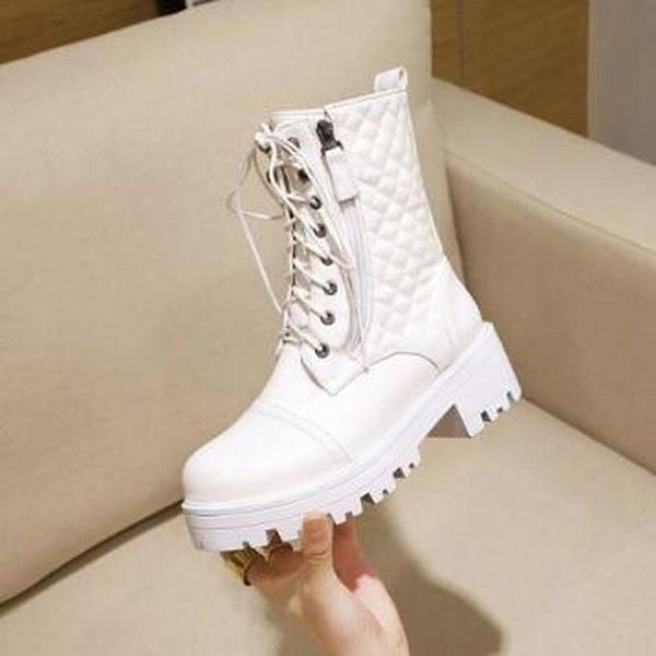 

women mid-calf boots chunky mid med heels shoes woman booties winter snow warm shoe chaussures femme zapatos mujer sapato nh305, Black