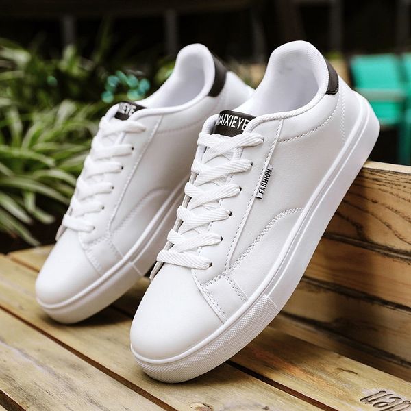 

vulcan boys leather men trekking 2020 concise weightlight white sneakers man sport shoes casual trainers, Black
