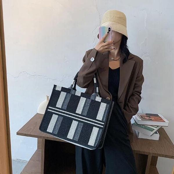 

women bag stripe briefcase college bags casual canvas bags for female handbags ladie shoulder bag crossbody
