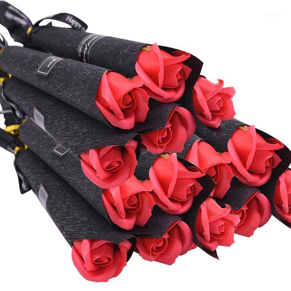 

decorative flowers & wreaths 1/5pcs soap flower bouquet artificial rose for wedding birthday party decor valentine's day mother's