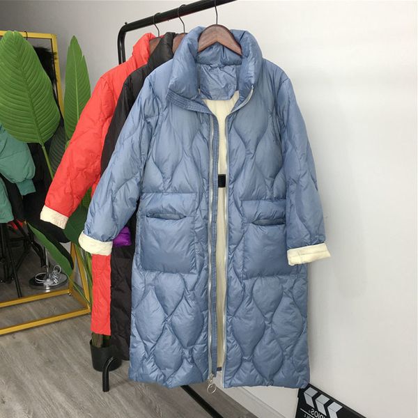 

winter wool coat, paka's long woman feathers