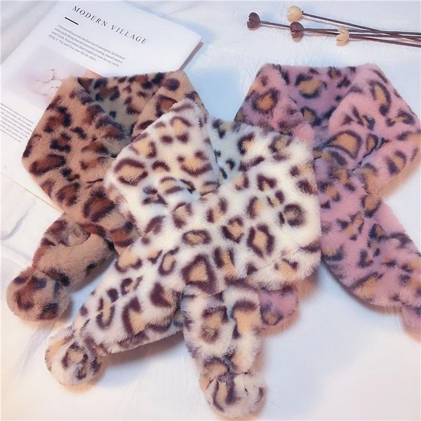 

scarves & wraps fashion leopard plush children's scarf double ball warm boys and girls baby cross winter scarf1, Red;brown