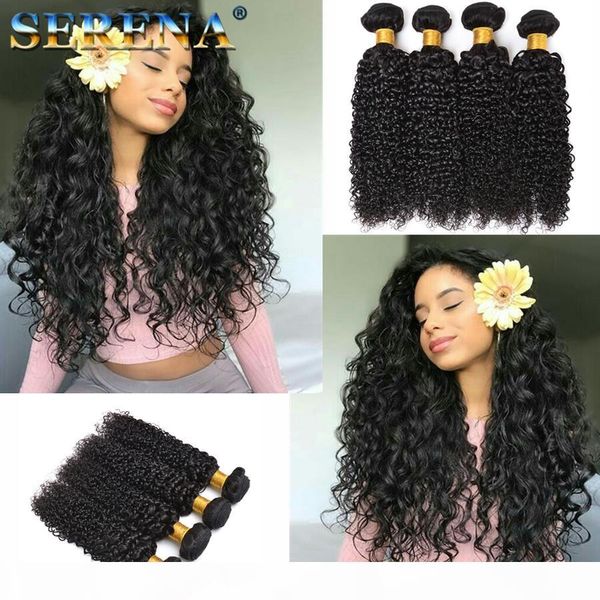 

4pcs lot brazilian hair weave bundles natural black curly human hair extensions for braid 2018deal water wave curly 30 inch bundles