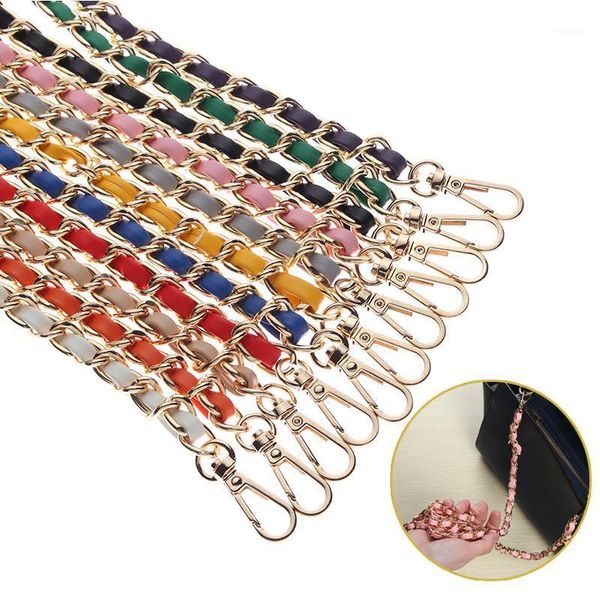 

bag parts & accessories metal chain for strap women detachable shoulder belt simple leather handbag chain1, Black