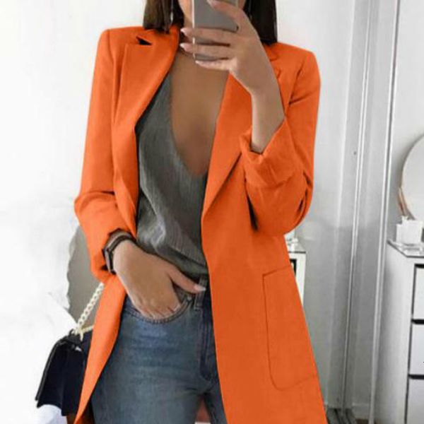 

women's suit jacket 2021 autumn new casual lapel slim cardigan women's temperament wild suit t200817, White;black