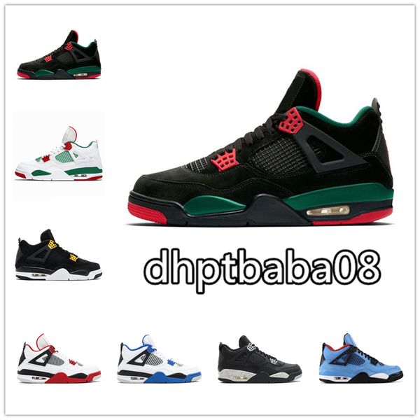 

new 4 4s union noir guava ice jumpman men basketball shoes sail neon metallic purple basketball sneakers black cat bred fire red trainers