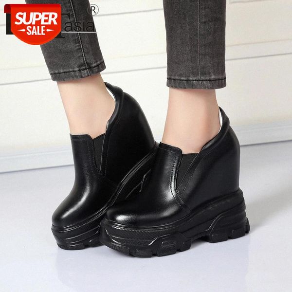 

doratasia fashion genuine leather female pumps spring pumps women round toe increasing height slip on office shoes woman #qo3r