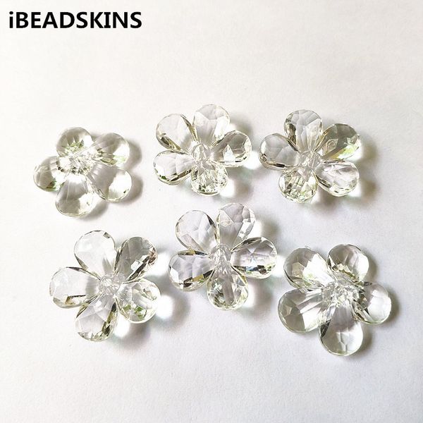 

new arrival 27mm 160pcs clear acrylic flower shape beads for necklace,earrings parts,hand made jewelry diy 200930, Black