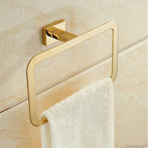 Tuqiu Gold Towel Ranger, Portacuscini da bagno, Rack, Carta, Anello per asciugamani, Set di accessori per il bagno con gancio per accappatoio