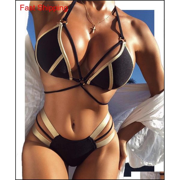 

bikini swimwear women bikini set 2018 solid swimsuit cut out summer beach bathing suits swim 3 colors p5dsv
