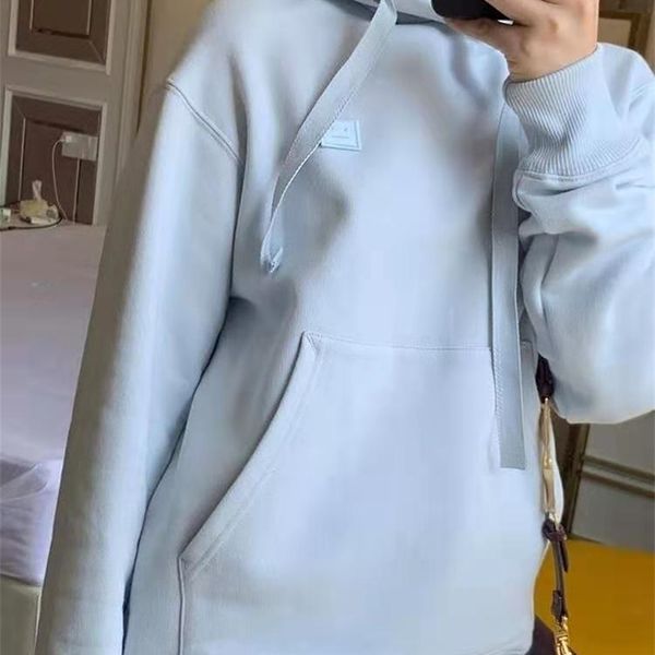 

100% cotton women's hoodie casual loose hooded pullover add velvet long sleeve sweatshirt 201006, Black