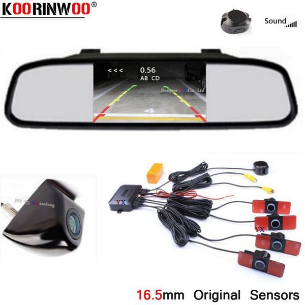 

koorinwoo wireless video system monitor mirror car parking sensor rear view camera buzzer indicator jalousie parktronic safe1