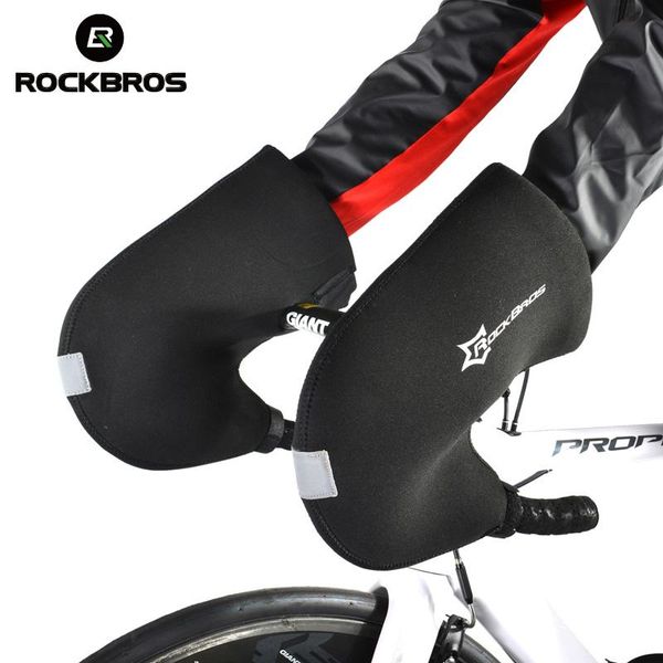 

рокброс зимний теплый ветрозащитный велосипедный руль велосипедные перчатки для велосипедных велосипедных перчаток водонепроницаемая горная, Black