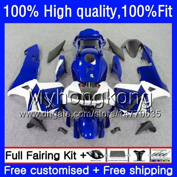 Injeção para Honda CBR 600F5 600 branco azul CC CBR600 RR 2003 2004 49HM.68 CBR600F5 CBR600RR 03 04 CBR 600RR 600 RR F5 03 04 OEM Fairing