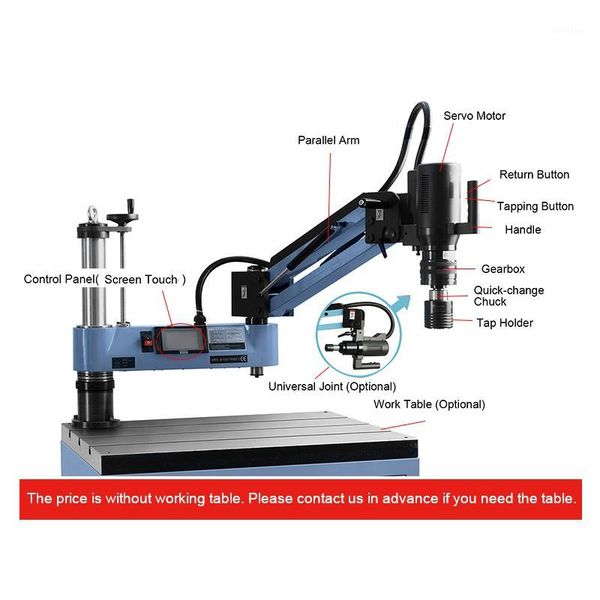 

ce 220v m12-m48 cnc vertical type servo electric tapping machine servo motor electric tapper tapping taps threading machine1
