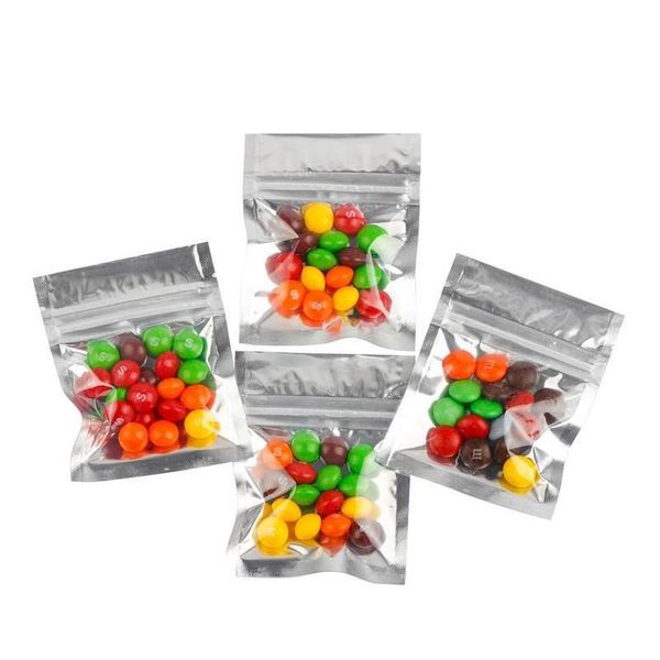 

plastic aluminum foil package bag zipper translucent packaging pouch resealable smell proof food tea storage bag