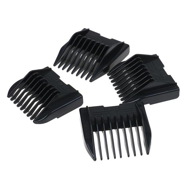 

4pcs/set universal hair clipper limit comb guide attachment size barber replacement 4pcs/set u wmtqct, Black