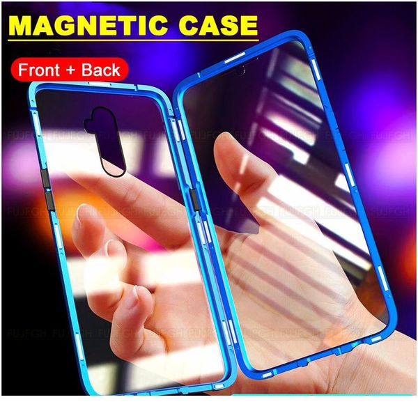 

360 magnetic adsorption metal case for oppo realme 7 6 5i reno 4 3 pro lite a9 a5 a31 a11x 202 bbysho