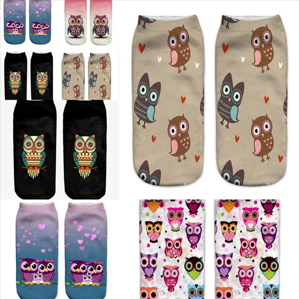 

4myi6 copy suit air formal t owl sock animal print stripe comfortable cotton sock slippers short, Black
