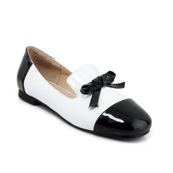 

18 years in the spring and autumn period and the comfortable color matching bow big yards 40-43 students leisure shoes 1846, Black