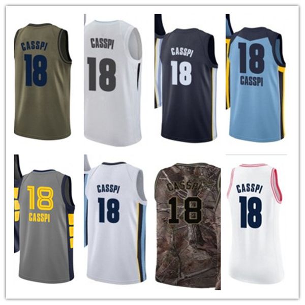 

custom 2020 grizzlie style jerseys black white green grey army green 18 omri casspi basketball jersey, Black;red