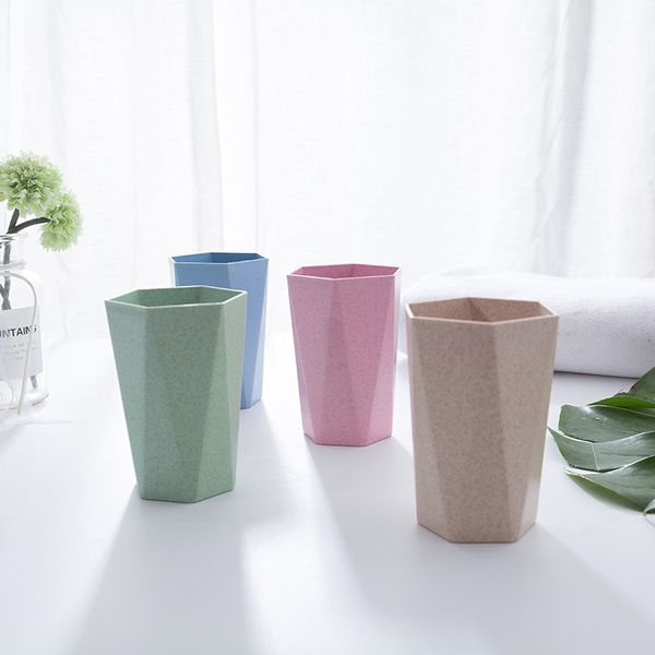 

gargle cup eco friendly creative portable universal water cups wheat straw simplicity rinse glass factory direct selling 0 7jc p1