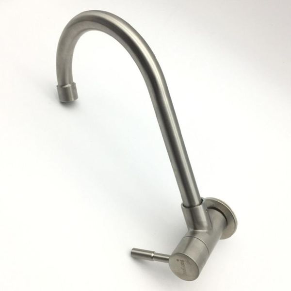 

bathroom sink faucets g1/2" in-wall kitchen faucet stainless steel single cold water 360 degree horizontal rotating