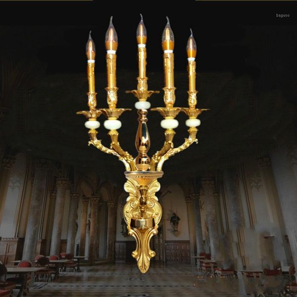 

royal 1-10 pcs huge big gold wall lamp l villa wall sconce indoor lighting led living room dining room light fixture1