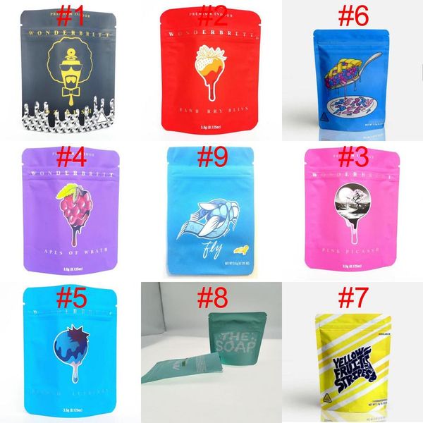

designer cookies packaging bags dry herb flower smell proof bag 3.5g mylar package cheetah piss gelati garry wonderbrett dhl sqcqrq