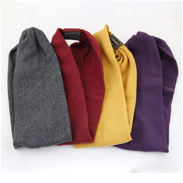 

q fashion hair ornament multi purpose wide side elastic hair bands for women girls pure colors cloth u shape qylvnk