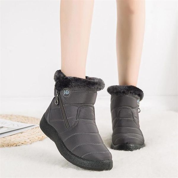 

boots women 2021 fashion waterproof snow for winter shoes casual lightweight ankle botas mujer warm winter1, Black