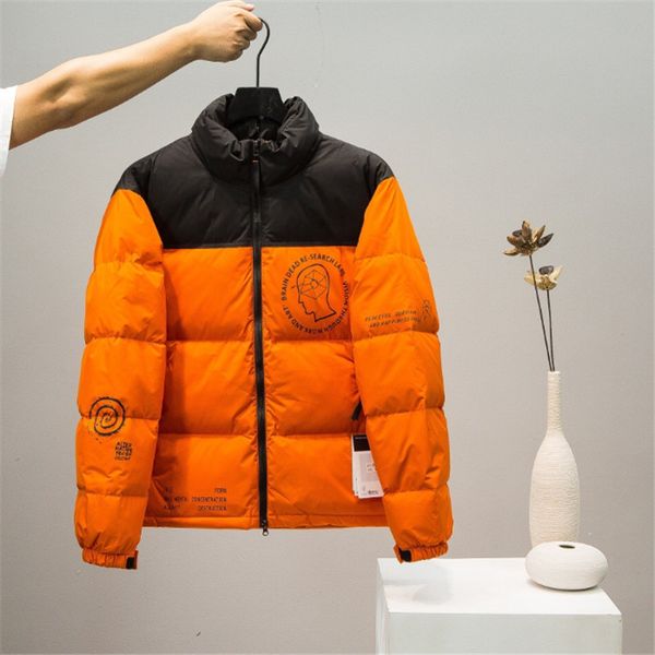 

2020 autumn and winter fashion face north couple stand-up collar warm sports novelty jacket loose down jacket men's down&parkas size m, Black