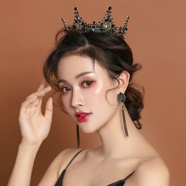 

l18-year-old wansheng hairpin black headdress crown female net red bridal ceremony princess m, Silver