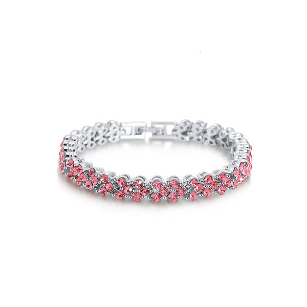 

fashion roman bracelet lady's versatile gift colorful crystal jewelry new style, Silver