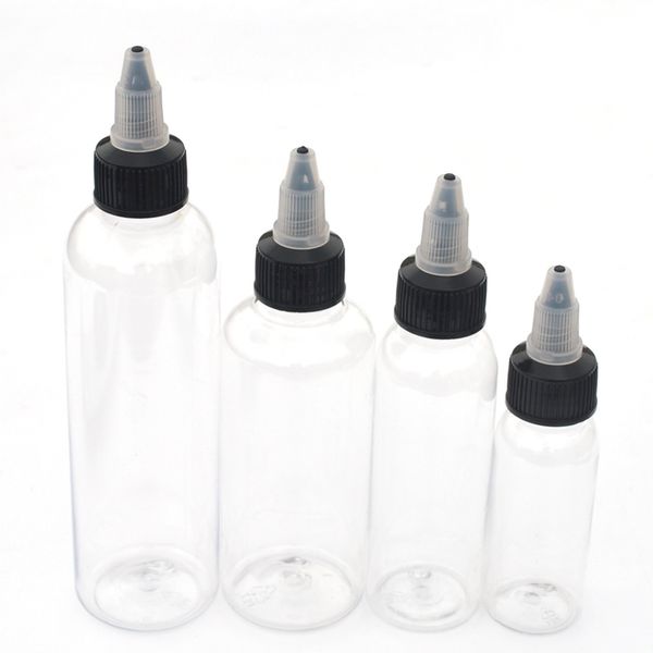 100 peças e líquido 30ml 60ml 100ml 120ml garrafas conta-gotas de plástico pet formato de caneta garrafa vazia de unicórnio com tampas desligadas t200819285c