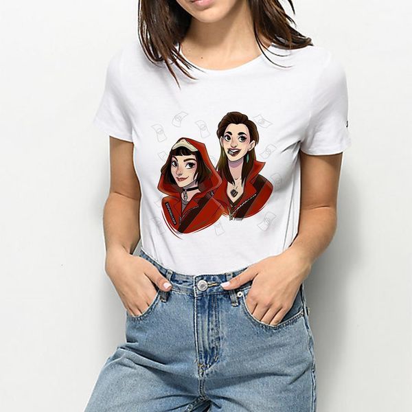 

new summer la casa de papel women tshirt 90s cool plus size clothes t-shirt hip hop money heist t shirt female ulzzang, White