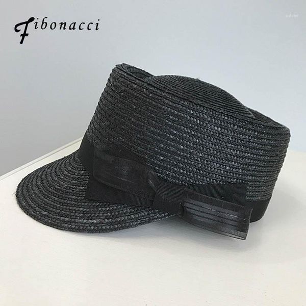 

fibonacci 2020 new straw equestrian hat cap for women men fashion bow decoration pork pie knight fedora hats1, Blue;gray