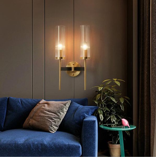 

wall lamp creative metal post modern minimalist bedroom bedside living room aisle