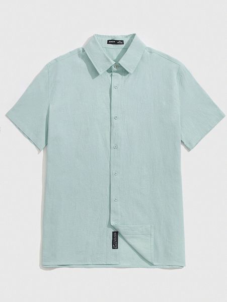 

men patch detail shirt a6zt#, White;black