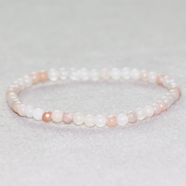 MG0019 Commercio all'ingrosso 4 mm Mini Bracciale con pietre preziose Bracciale con avventurina rosa Gioielli da donna per la protezione dell'energia di Yoga Mala